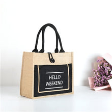 Load image into Gallery viewer, Hello Weekend Pattern Beach Shopping Bag