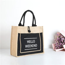 Load image into Gallery viewer, Hello Weekend Pattern Beach Shopping Bag