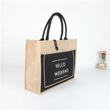 Load image into Gallery viewer, Hello Weekend Pattern Beach Shopping Bag