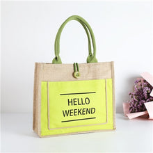 Load image into Gallery viewer, Hello Weekend Pattern Beach Shopping Bag