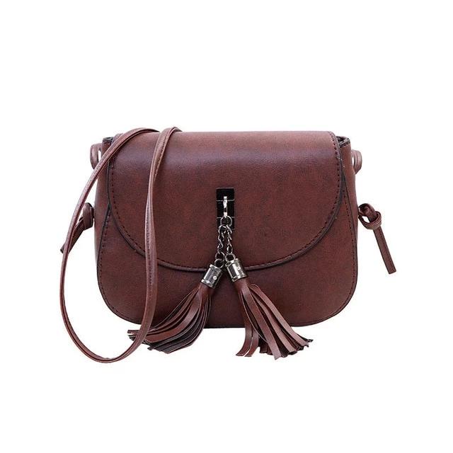 tassel, leather women bag